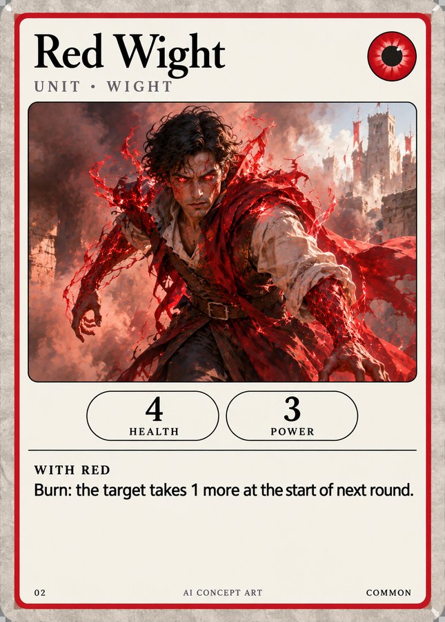 Red Wight card, Unit · Wight