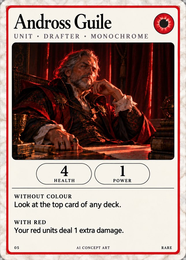 Andross Guile card, Unit · Drafter · Monochrome