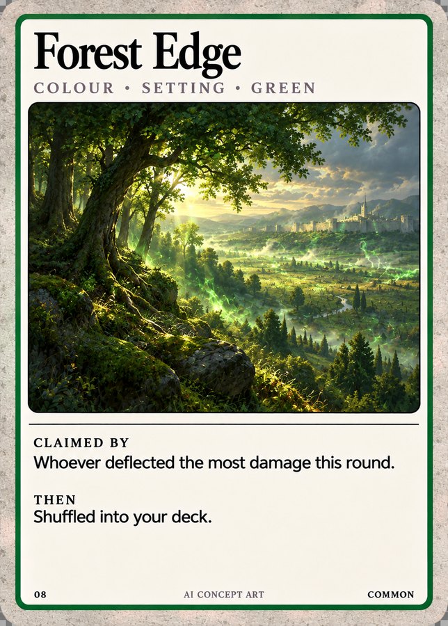 Forest Edge card, Colour · Setting · Green