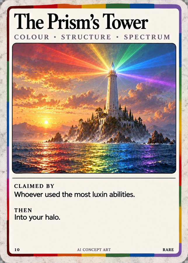 The Prism's Tower card, Colour · Structure · Spectrum